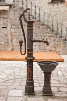 Old medieval water pump