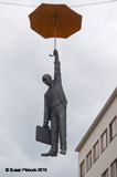 Umbrella Man, Odboru Street, Prague, Czech Republic